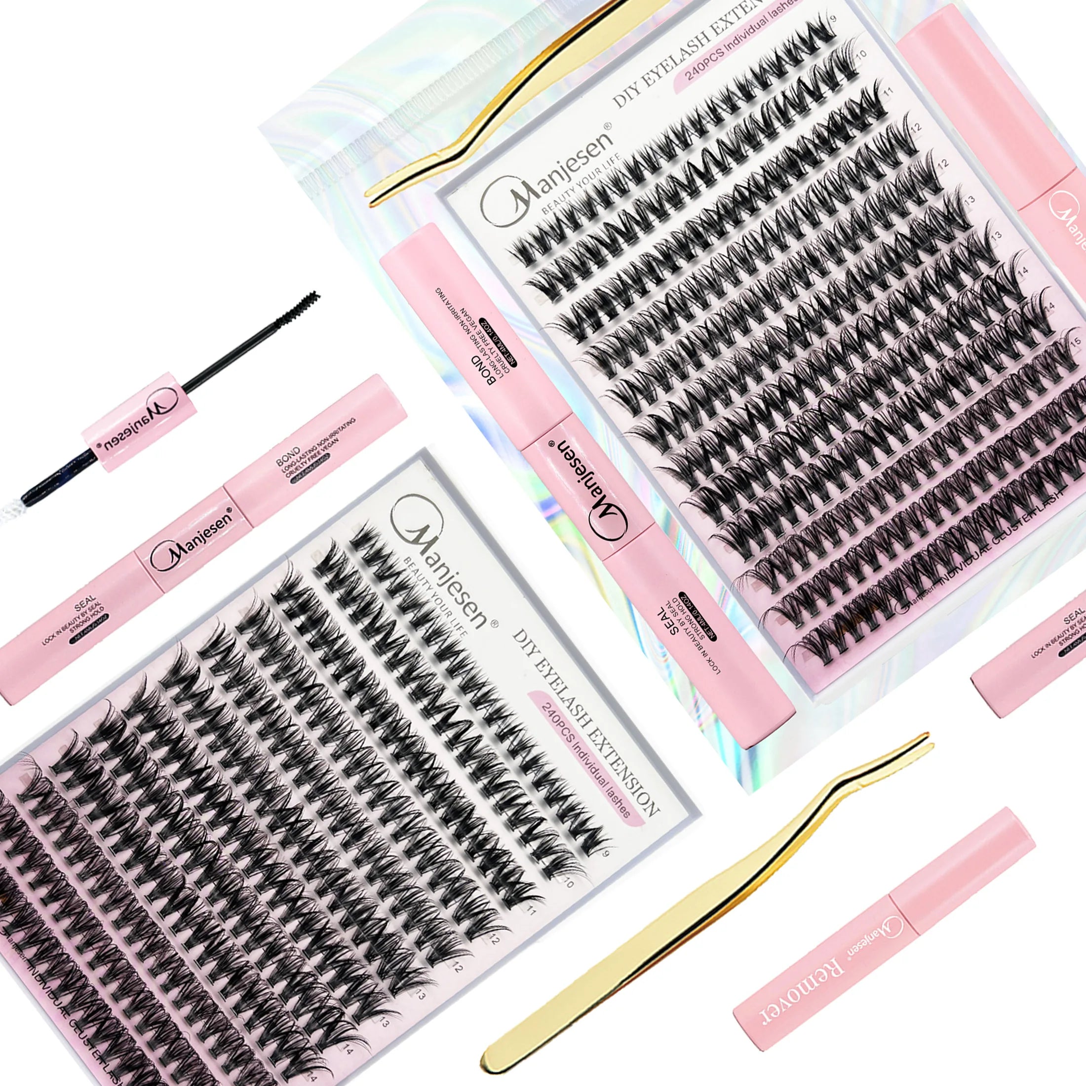 Cluster Eyelash Wholesale Lash Kit Cluster Lashes Diy Lash Sealant and Bond Kit Eyelash Clusters