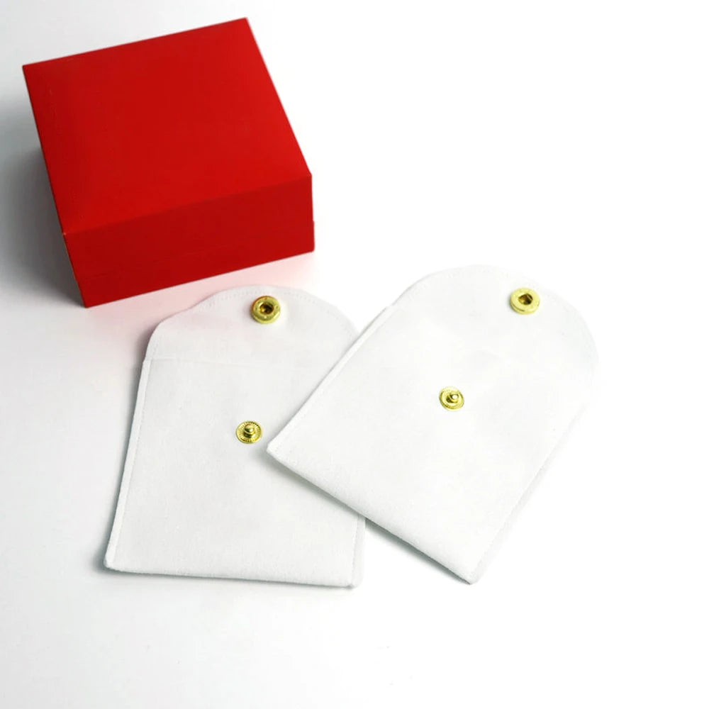 Custom Logo Microfiber Jewelry Pouch Bag Snap Fastener UV Resistant Paper Packaging Watches Industrial Use Embossed Folding Box
