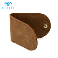 Genuine Leather Mini Folded Credit Card Holder Wallet Short Vintage Style With Push Button Custom Logo Money Clip Free Sample