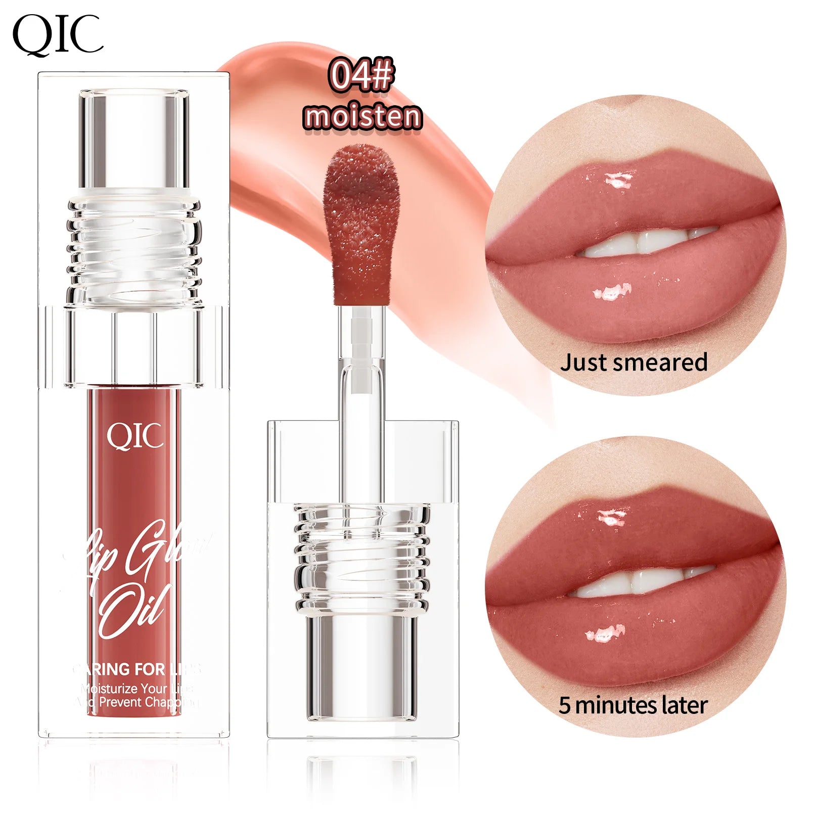Private Label Clear Tinted Lip Balm Moisturizing Plumper Hydrating Gloss Lip Oil Herbal and Mineral Ingredient 3pcs MOQ