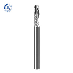 Tungsten Carbide Down Cut Left-Handed Single Edge Blade Spiral Milling Cutter Single Flute Down Cut End Mill Cutters for Wood