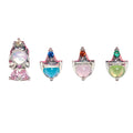 ZUOLA Fashion Jewelry Piercing Studs Earring 925 Silver Pin Shiny Zircon Fairy Tales Princess Figure Mermaid Earring for Girl