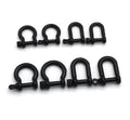 Cloxy Bag Belt Accessories 8/10mm Matt Black Detachable D Ring Buckle for Key Chain Wallet Belt Stainless Steel Shackle D Ring