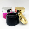 Cream Jars Cosmetic Packaging Facial Mask 100g Cream Jar Manufacturer Gold Silver Aluminum Lid Clear Glass Customized 10pcs