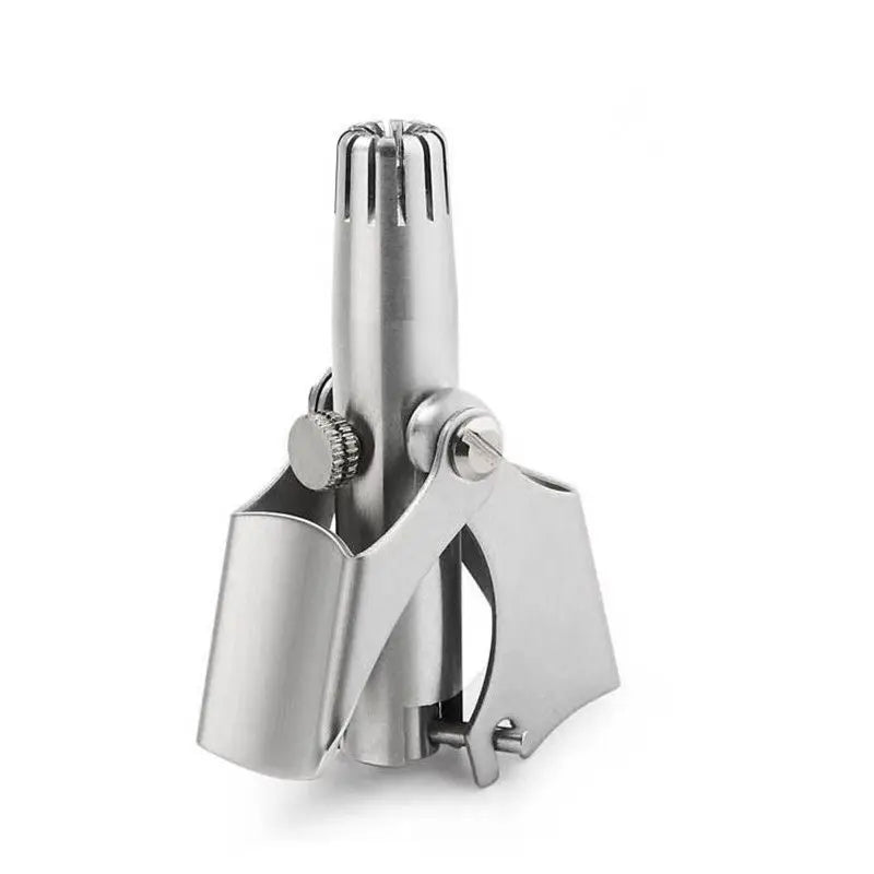 Nose Hair Trimmer Men's Manual Stainless Steel Wash Nose Hair Shaving Device Women to Shave Nostril Hair Scissors