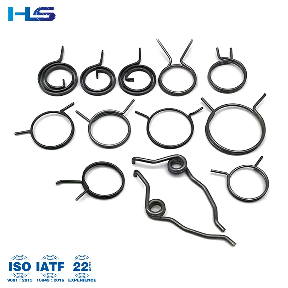 HengSheng Custom Wholesale Stainless Steel Flat Wire Return Torsion Coil Door Lock Handle Spring for Retaining Clip