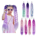 Wholesale 24inch Synthetic Handmade Bubble Braids Ponytail Hair Extension Ombre Colorful Twist Jumbo Braiding