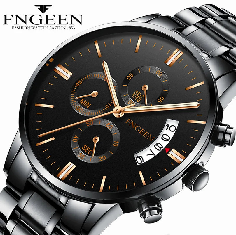Wholesale Custom Your Brand Luxury Stainless Steel Student SPORTS Wristwatches Waterproof Quartz Watch for Men