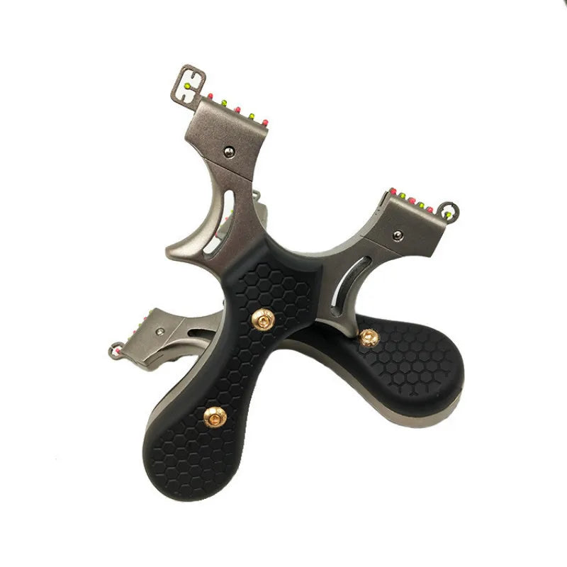 Stainless Steel Slingshot Flat Rubber Band Outdoor Competitive Hunting Slingshot Shooting Catapult