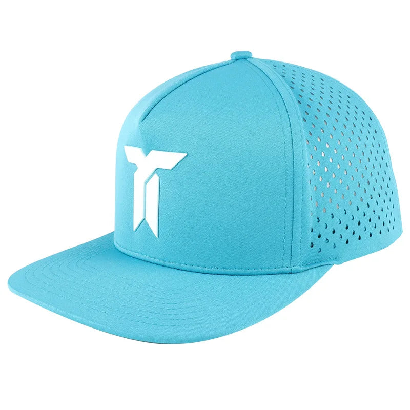 Wholesale Custom logo Laser Hole Baseball Cap Curved Brim Structured Dad Hat Embroidered Baseball Cap