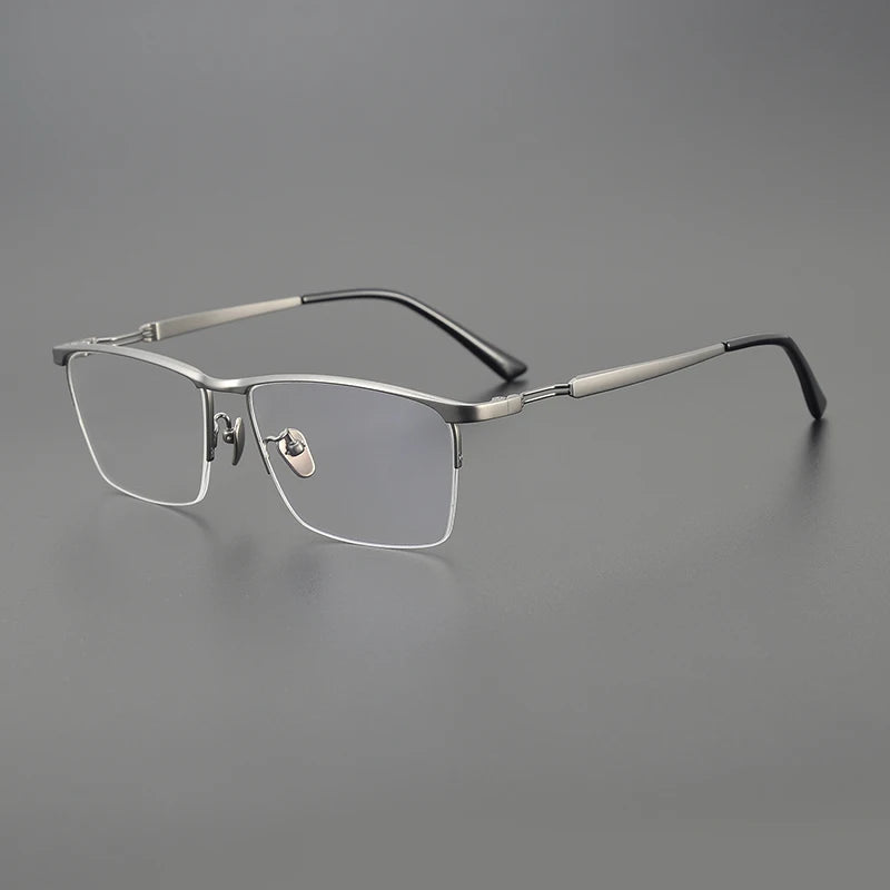 RLT5951 Fashion Oversized Square Eyewear Retro Men Anti-blue Light Blocking Titanium Frame Glasses Optical Computer Eyeglasses