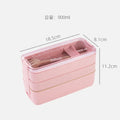 Plastic Three-layer Removable Partition Microwave-heated Freshness Preservation Office Worker Student Bento Lunch Box