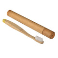 Tingsheng 100% Green Environmental Disposable Toothbrush Stand round Bamboo Handle with Naturally Biodegradable Material