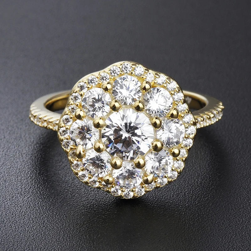 Custom Silver Jewelry 925 Sterling Silver Wedding Rings Cubic Zircon Jewelry Diamond 5a Cz Eternity Engagement Wed Promise Ring