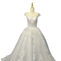 White Long Lace Wedding Dress Luxury Long Wedding Dress Modest Wedding Dress for Women 2023
