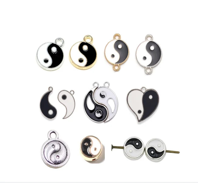 Tai Chi Yin Yang Alloy Charms Pendants Antique Jewelry Making DIY Handmade Craft