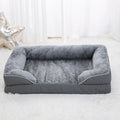 Waterproof Fluffy Dog Beds Luxury Fashion Anti- Slip Memory Foam Washable Removable Sofa With Zipper Pet Bed Accessory