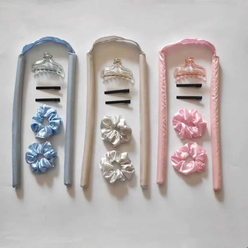 Wholesale Satin Foam Hair Roller for Long Hair Heatless Curling Scrunchies Satin Rod Headband for Women