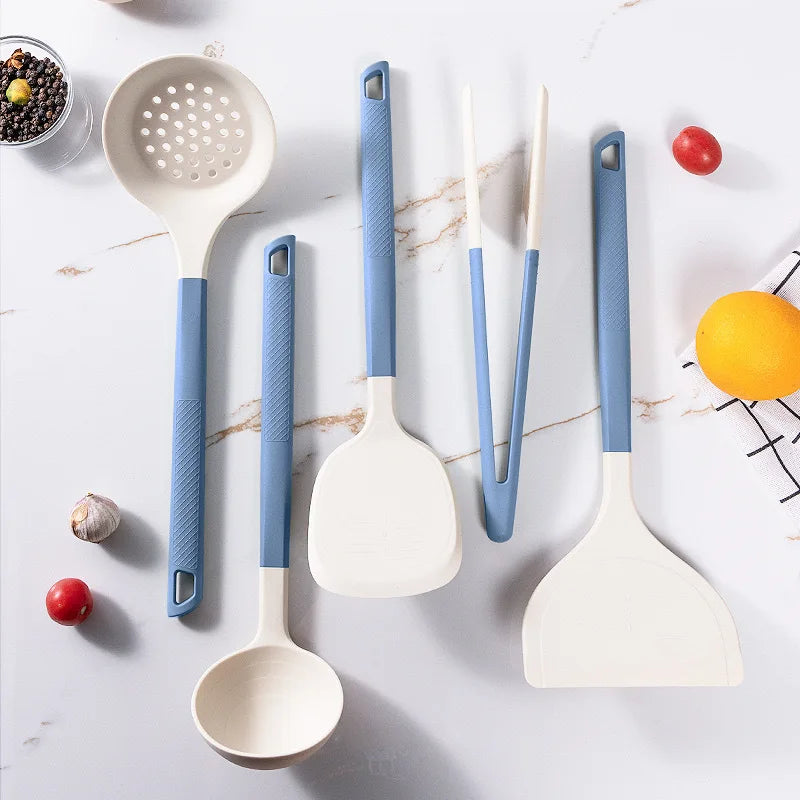 High-Temperature Resistant Silicone Spatula Set Non-Stick Pan Special Cooking Scoops Food Grade Soup Spoon for Home Use Kitchen