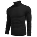 Men's Solid Color Custom logo Turtleneck Long-sleeved Pullover for Autumn and Winter High Neck Sweater for Men