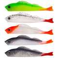7CM Fishing Lures for Bass Fishing Jig Head Swim Shad Lure Soft Plastic Swimbait with Paddle Tail Trout Bass Sinking Bai