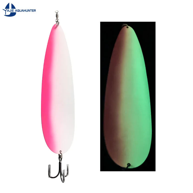 11Inch  Fishing Bait Spoon Big Casting  Spinners Fishing Lures Metal Spoon  UV Fishing Salmon Trolling Spoons