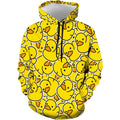 Fitspi Wholesale Custom Men Women Hoodie Yellow Duck Pullover Long Sleeve Hooded Pullover Sweatshirt Dropshipping