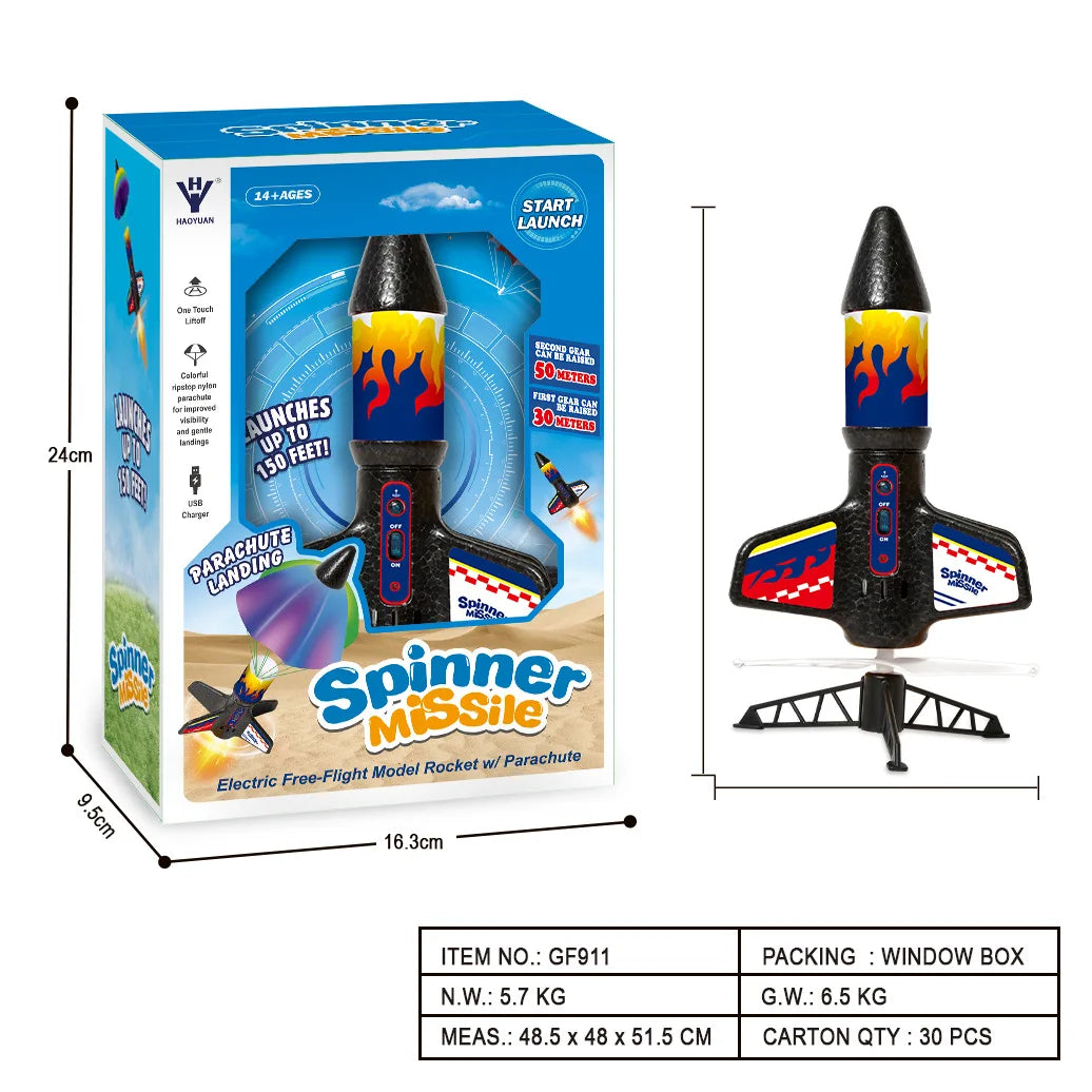 Hot Selling Electric Rocket Launcher up to 200 Feet Flight Altitude Motorized air Rocket Launch Set