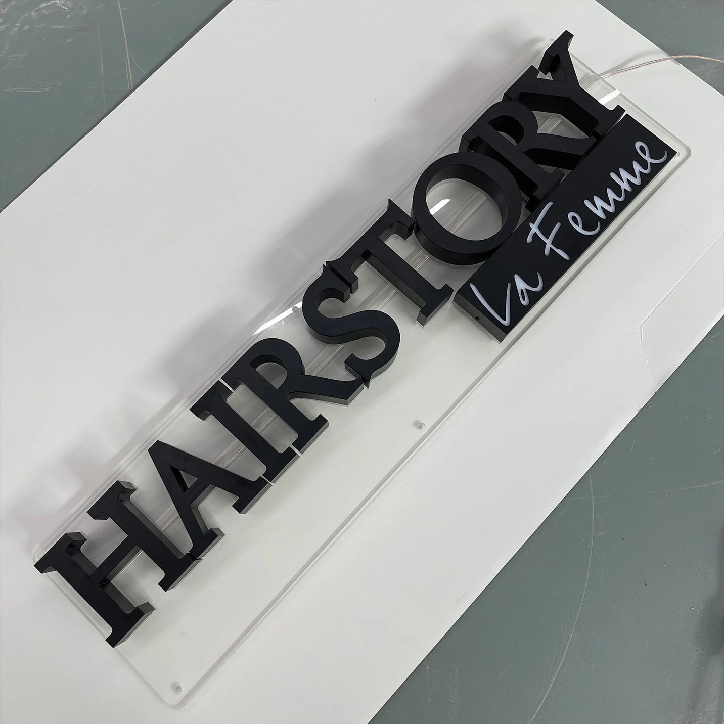 Custom Black Back Lit Sign Led Acrylic Outdoor Signboard Aluminum Company Logo DIY Sign Black LOGO Backlit Signs for Business
