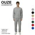 Custom Logo Breathable Solid Men's Winter Sweat Suit 2-Piece Tracksuit Set for Training Fitness Sports