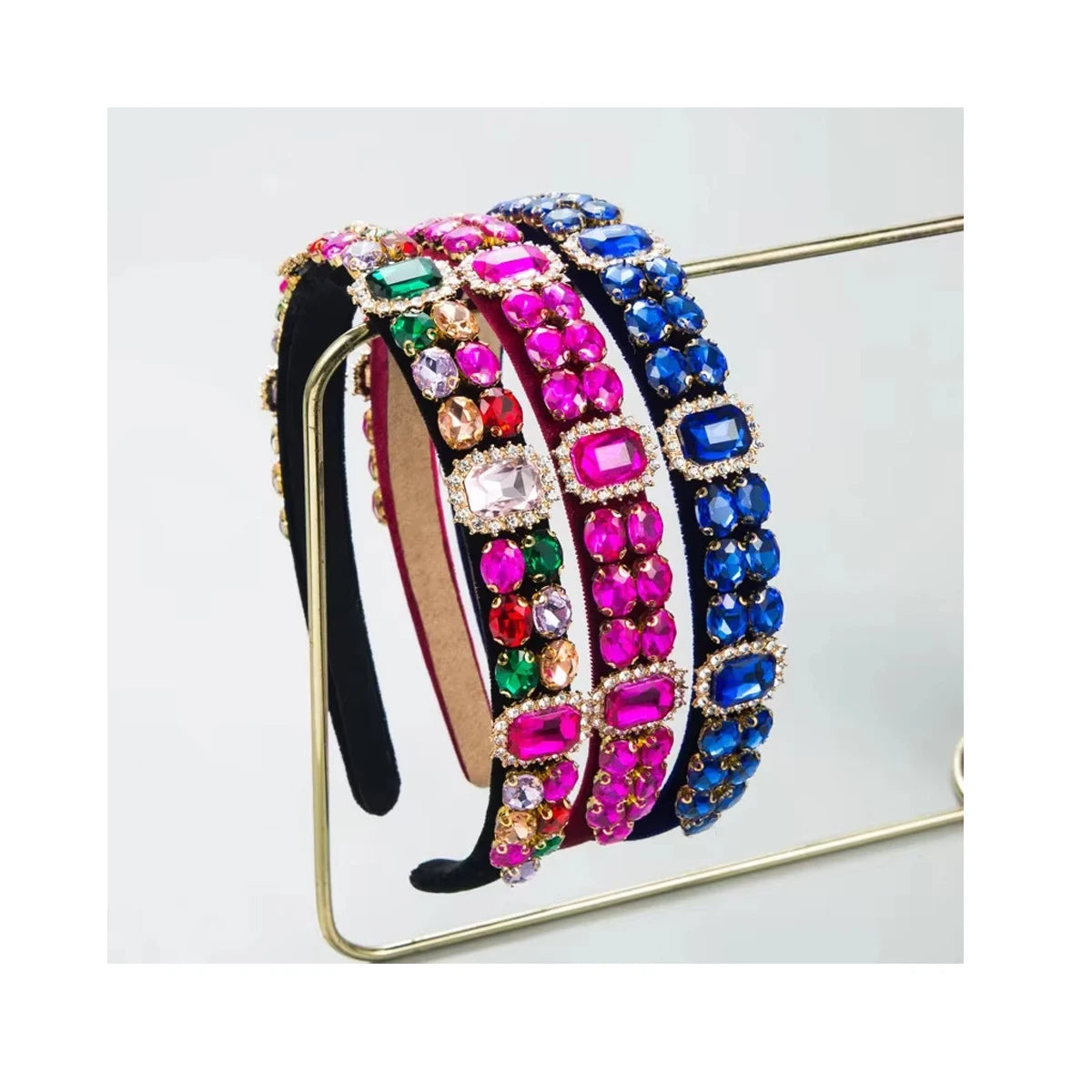 Luxury Party Girls Gift Female Bling Crystal Hair Hoop Fashion Temperament Women Rhinestone Headbands Headdress