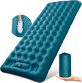 WOQI Waterproof Ultralight Inflatable Sleeping Pad with Built-in Foot Pump TPU Material Portable Beach Camping Mat for Climbing