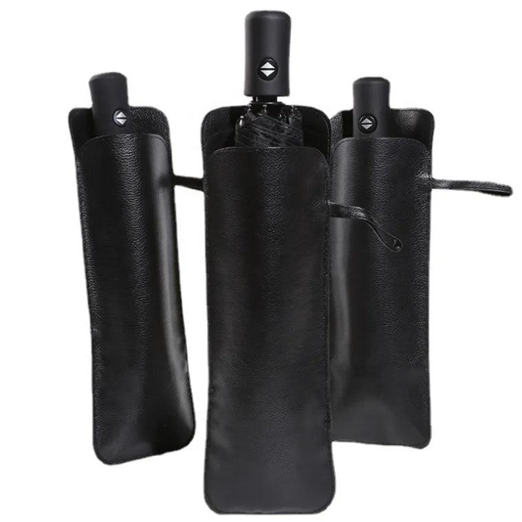 Automatic Umbrella Storage Bag Car Foldable Umbrella Leather Case Sleeve Protective Cover Travel Umbrella Organizer Pouch Holder