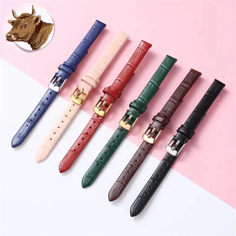 Real Animal Skin Watch Strap for Lola Rose Lady Watches Band  Bracelet Genuine Leather Green Red pink 8mm 10mm-20mm-20mm