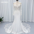 Jancember RSM66546 Off Shoulder V Neck Applique Vintage Plus Size Wedding Dress Lace Wedding Gown