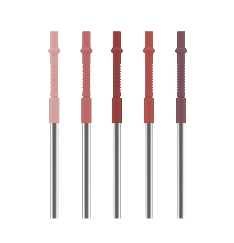 Hot Selling BPA Free Reusable Stainless Steel Straw With Removable Silicone Tip