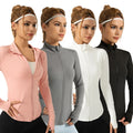 Custom Logo Women Training Zipper Quick-drying Outwork Sports Wear Long Sleeve Jacket Tight Running Yoga Fitness Top