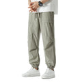 Trendy Gym Fitness Trousers Men Summer Ice Thin Pants Casual Pants Quick-dry Breathable Sweatpants Leggings Jogging Nine Pants