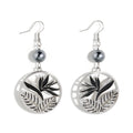 Hawaiian Jewelry Silver Plated Earrings Hot Sale Black Pearl Round Pendant Earring for Women
