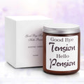 Artisinal Handmade Natural Soy Wax Unique Luxury Pillar Candle with Lavender Essential Oils Sleep Aid & Home Decor Gift