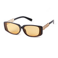 ADE WU STY4473 Trendy Tortoise Shell Rectangle Sunglasses Women Yellow Lens Square Sun Glasses Men Shades Eyewear Female UV400