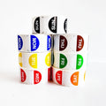 Self-Adhesive Round Food Label Glossy Finish Monday to Sunday Packing Sticker for Food Management and Grocery Promotion