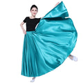 Metallic Praise Dance Skirt Belly Dance Satin Skirts Maxi Skirt for Women