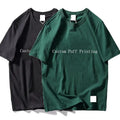 Premium Unisex Cotton T-Shirt Custom Logo Oversized 3D for Puff Print Vintage Plain Design Knitted Polyester/Cotton Materia