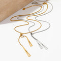Necklace Fashion Jewelry Triangle Pendant Adjustable Chain 18K Gold Plated Stainless Steel DIY Chain Necklace for Women