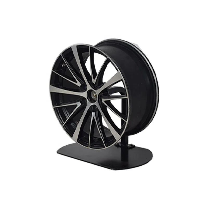 Showroom Trade Show Car Rim Wheel Tire Display Stand Short Spinning Wheel Q235 Steel Powder Coated