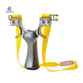 Powerful Stainless Steel Slingshot with Double Wire Fast Pressing Flat Rubber Band for Outdoor Hunting & Shooting Sports