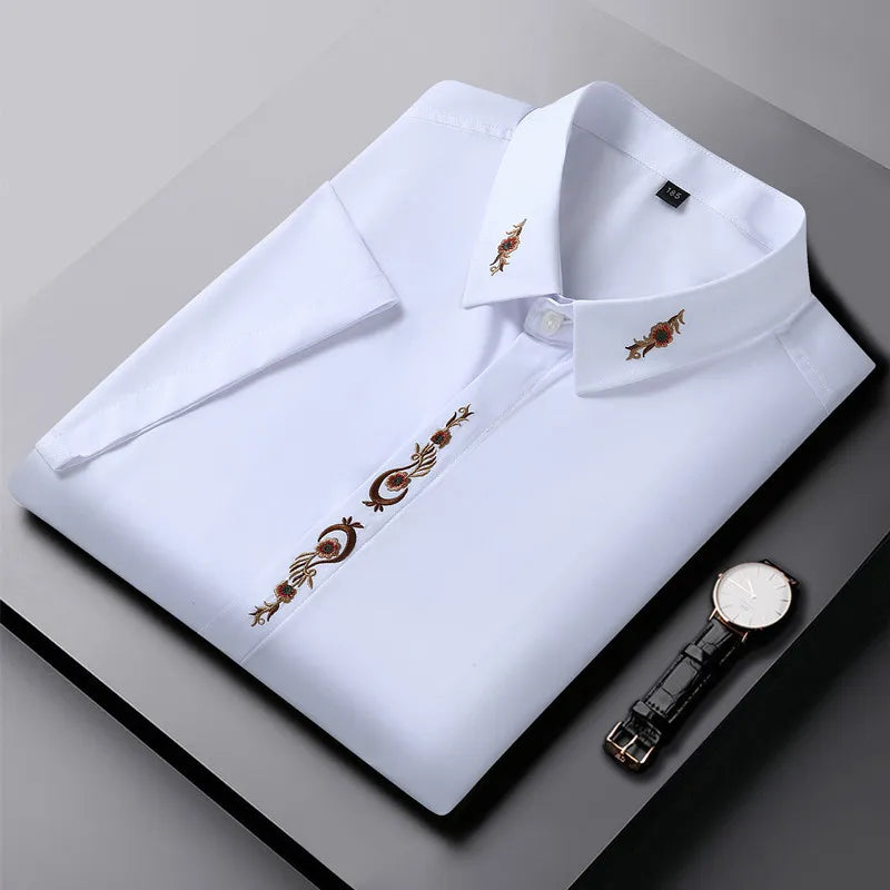 2026 Large Size Short-sleeved Shirt Men's Summer Thin Micro-elastic Business Casual Shirt