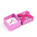 Hot Sale Cardboard Ring Gift Box Jewelry Boxes Package Case for Necklace Earring Gift Random Color