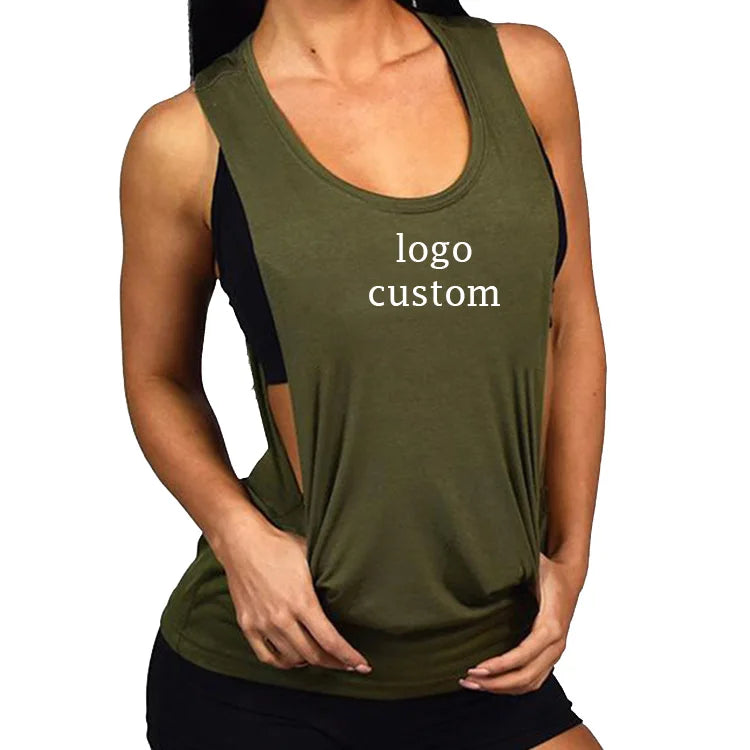 Wholesale Factory Price Women Fitness Sport Vest Custom Logo Ladies Breathable Sport Tank Top Gym Yoga Workout Singlet